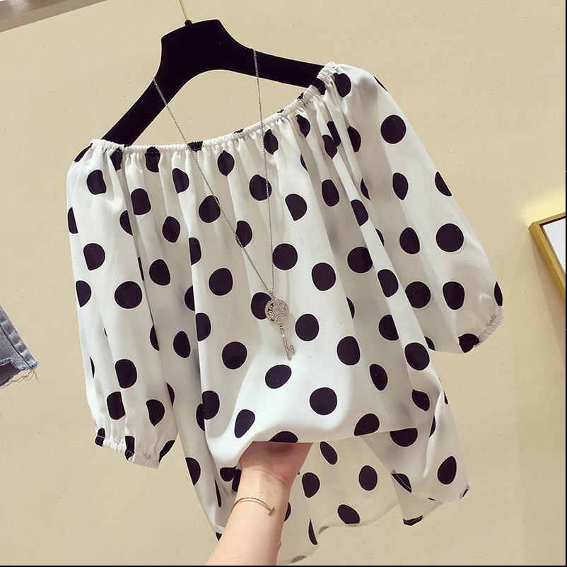 spring summer style chiffon casual women shirts slash neck polka dot printed blusas df2848, White
spring summer style chiffon casual women shirts slash neck polka dot printed blusas df2848, White
