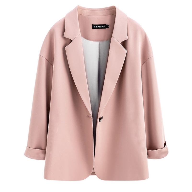 Blazers Womens Spring Autumn Notched Single Button Drop Shoulder Solid Loose All-match Chic High Quality Female Ladies Outwears 210517, White
Blazers Womens Spring Autumn Notched Single Button Drop Shoulder Solid Loose All-match Chic High Quality Female Ladies Outwears 210517, White