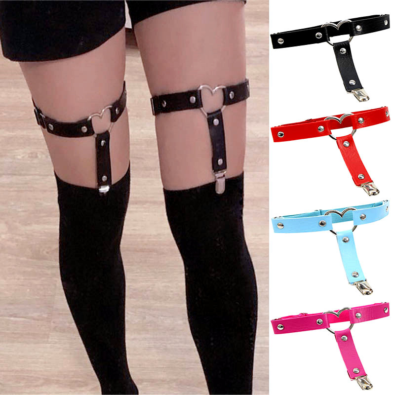 Women Fashion Accessories Sexy Punk Gothic Heart PU Leather Elastic Garter Thigh Ring Clothing Accessory Leg Suspender Stockings Garters
Women Fashion Accessories Sexy Punk Gothic Heart PU Leather Elastic Garter Thigh Ring Clothing Accessory Leg Suspender Stockings Garters