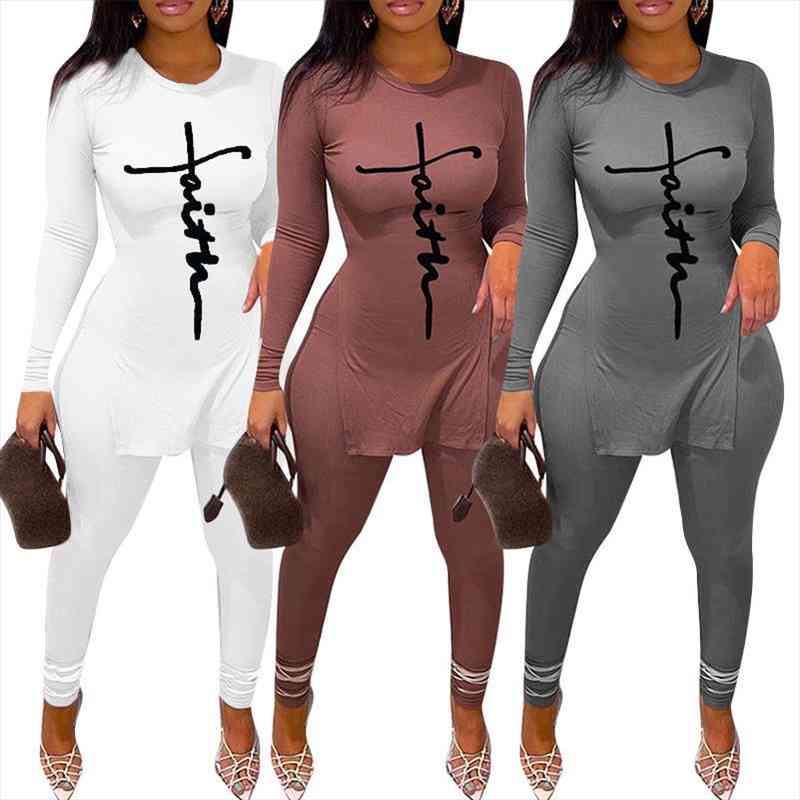 tracksuit faith letter ribbed womenpant two piece set casual 2 pcs outfits long sleeve tshirts pants suit matching, White
tracksuit faith letter ribbed womenpant two piece set casual 2 pcs outfits long sleeve tshirts pants suit matching, White