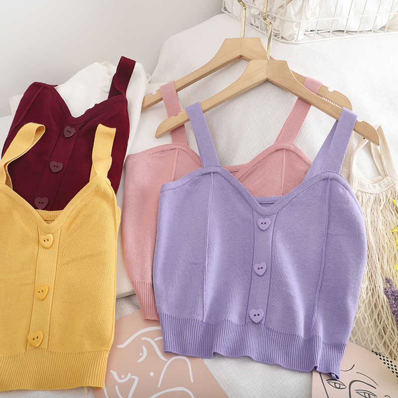 Knitted Women Crop Top Casual Button Up V Neck Sleeveless Slim Streetwear Tank Ropa Mujer Verano W813 210526, Red
Knitted Women Crop Top Casual Button Up V Neck Sleeveless Slim Streetwear Tank Ropa Mujer Verano W813 210526, Red