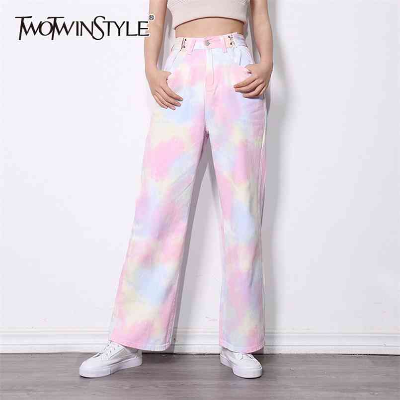Tie Dye Straight Denim Trousers For Women High Waist Patchwork Button Casual Wide Leg Pants Female Summer 210521, Aspicture1
Tie Dye Straight Denim Trousers For Women High Waist Patchwork Button Casual Wide Leg Pants Female Summer 210521, Aspicture1