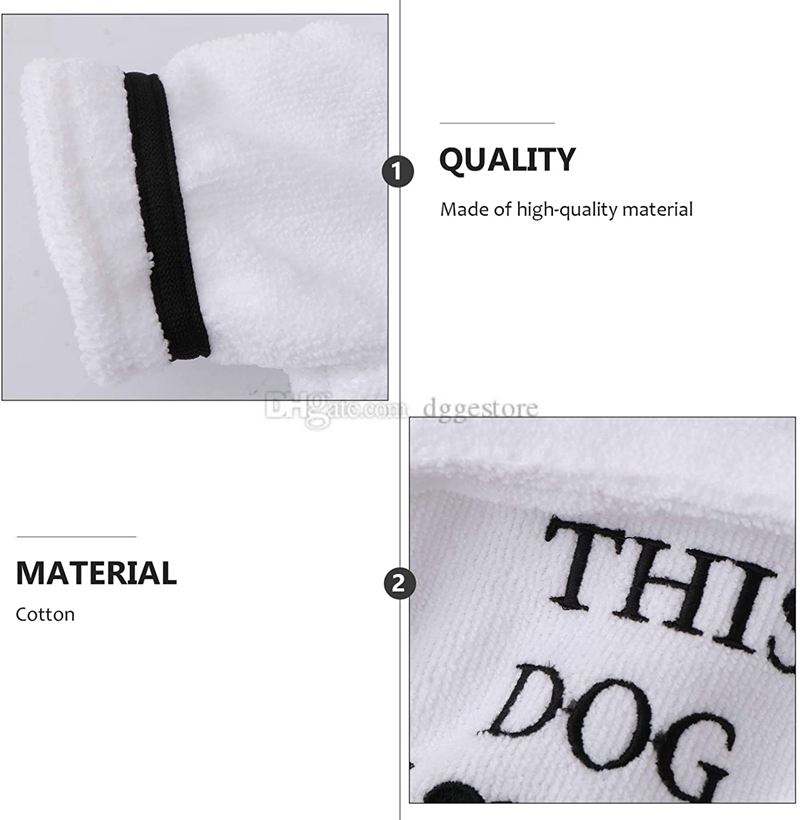 free shipping Pet Bathrobe with Hood Thickened Soft Cotton Apparel Dog Pamas Quick Drying and Super Absorbent Night Gown Bath Robe for Small Medium Do