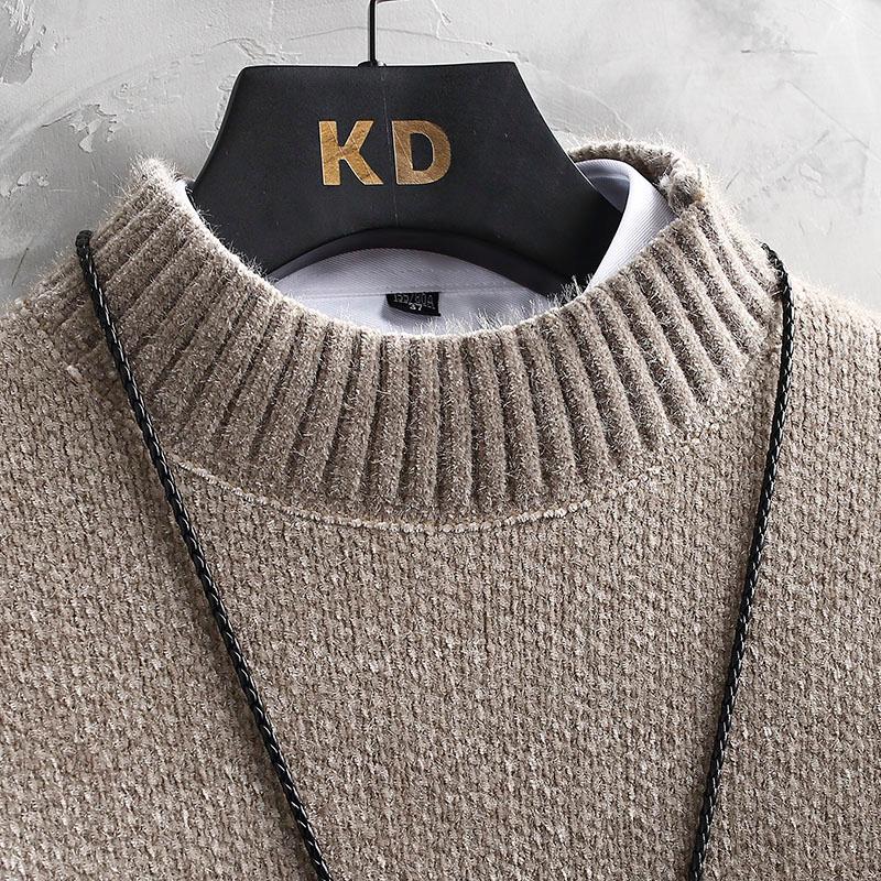 Men's Sweaters Pull Homme 2021 Winter Thick Warm Patchwork Sweater Men Turtleneck Male Pullovers Top Quality Christmas