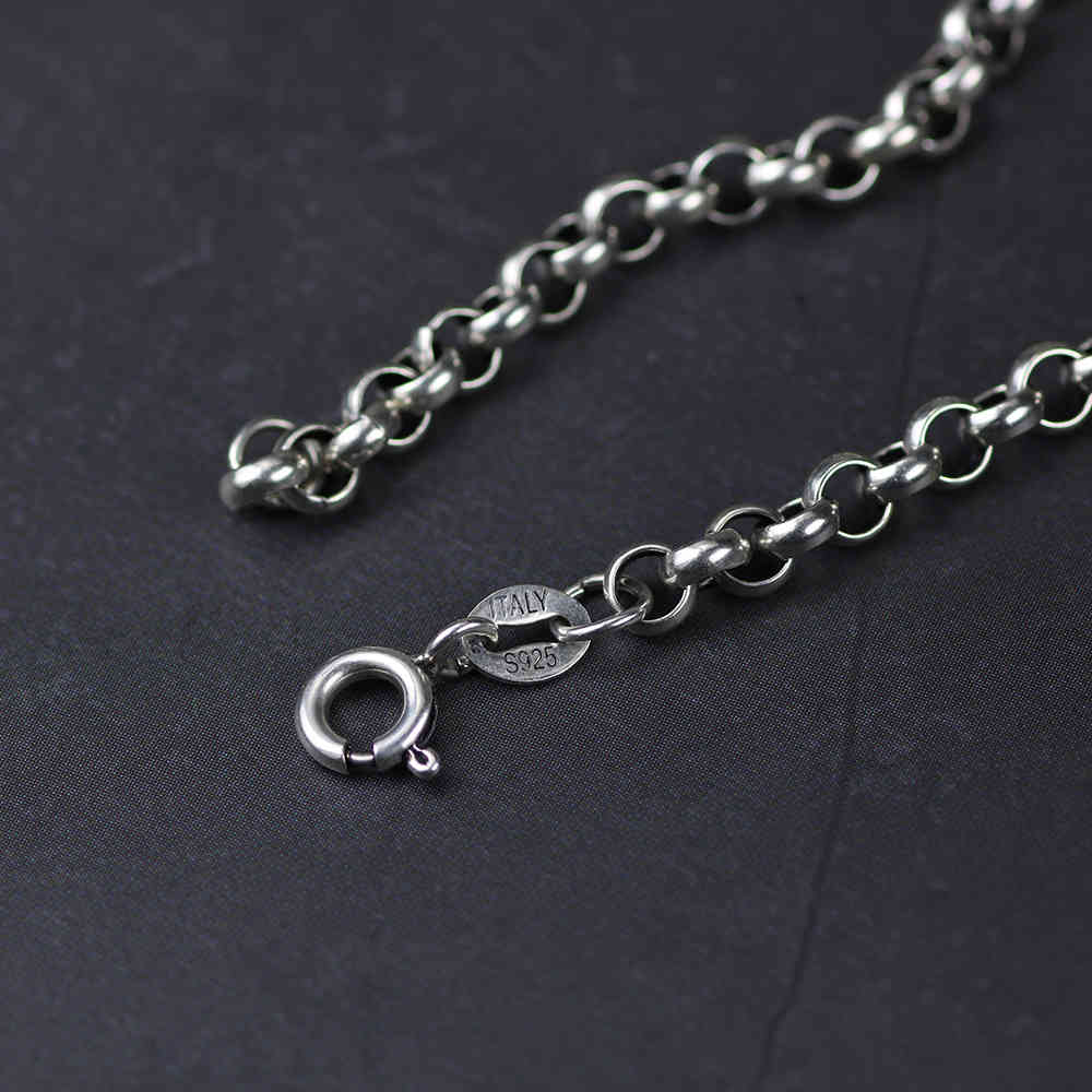 Genuine 925 Sterling Silver Sweater Chains Necklaces For Women And Men Round Shape Beaded Necklace Accessories 18-32 inch 210323
