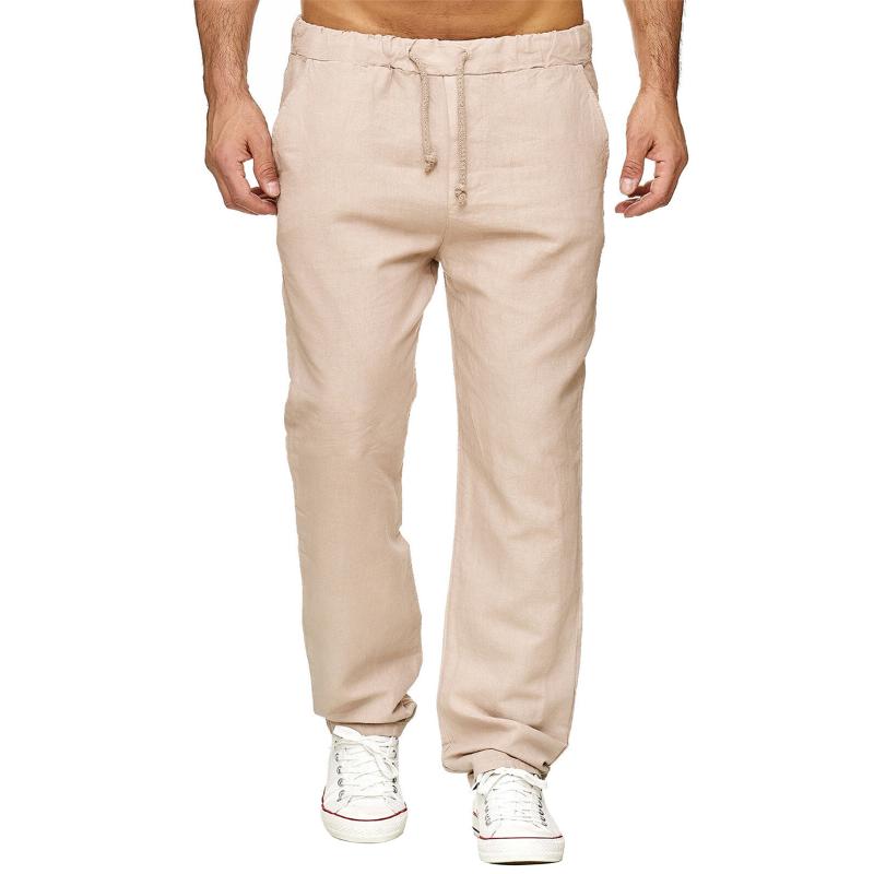 Men's Pants Men Solid Color Linen Trousers Elastic Drawstring Straight Casual Long Pant Autumn Summer Breathable Male 2021, Black
Men's Pants Men Solid Color Linen Trousers Elastic Drawstring Straight Casual Long Pant Autumn Summer Breathable Male 2021, Black