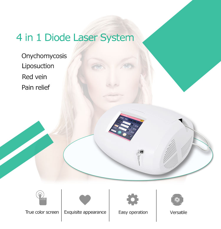 4 in 1 multifunctional 980nm 980 diode laser blood vessel vascular spider vein removal laser lipolysis pain relief nail fungus machine
4 in 1 multifunctional 980nm 980 diode laser blood vessel vascular spider vein removal laser lipolysis pain relief nail fungus machine