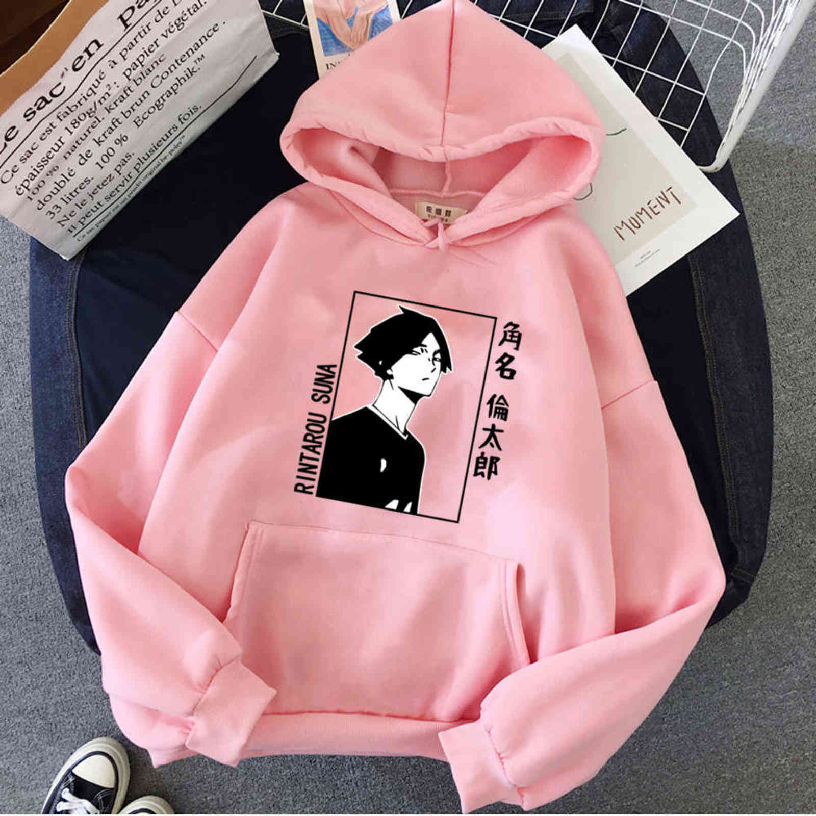 Suna Rintaro Haikyuu Japan Anime Hoodies Harajuku Cartoon Print Clothes Tops Fashion Volleyball Junior Winter Casual Sweatshirt Y1109