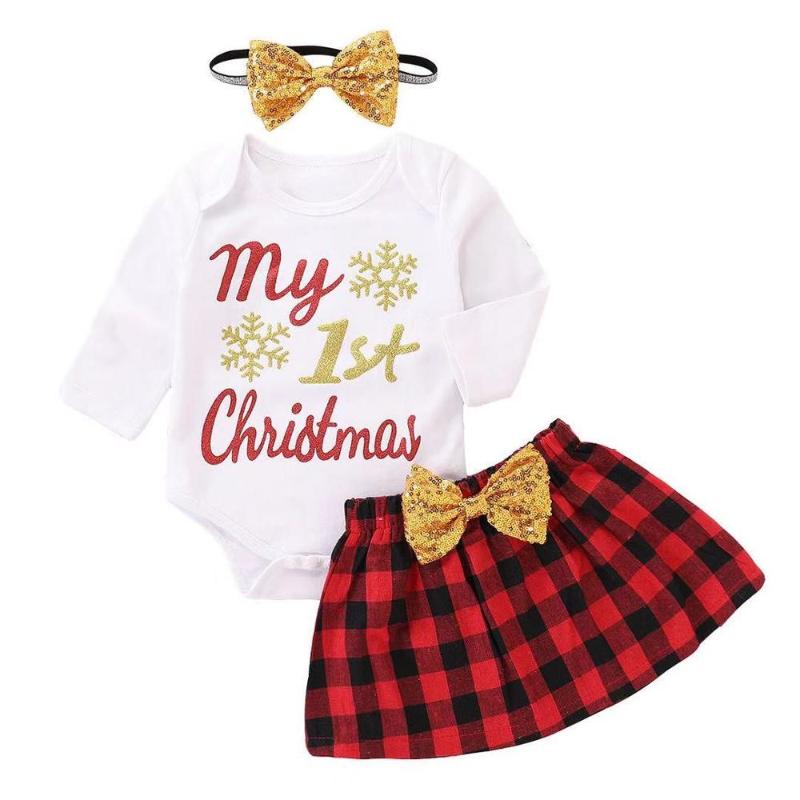 Clothing Sets Baby Girl Dress Set My First Christmas Tutu Princess Dresses Born Infant Toddler Girls Outfits 2pcs Clothes Romper Gift