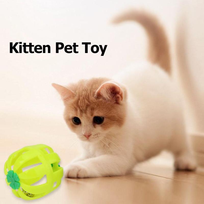 Cat Toys 18 Pcs Colourful Pet Kitten Play Balls With Jingle Lightweight Bell Pounce Chase Rattle Toy For