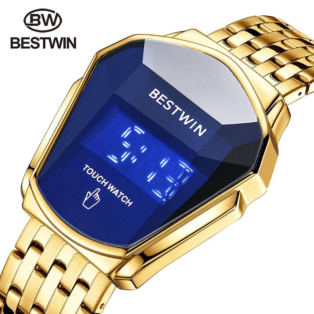 Top Luxury Brand 2021 Mens Watches Sport Digital Watch Touch Screen LED Display Electronic Wristwatch Stainless Steel Men Clockg, Steel gold blue
Top Luxury Brand 2021 Mens Watches Sport Digital Watch Touch Screen LED Display Electronic Wristwatch Stainless Steel Men Clockg, Steel gold blue