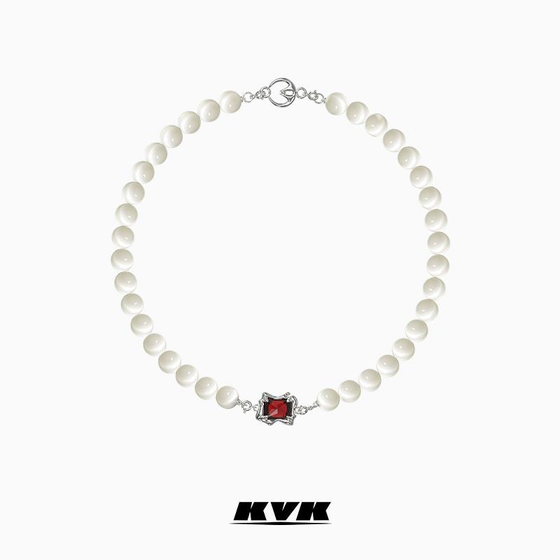 Chains KVK White Jade Beaded Mosaic Ruby Necklace 2021 Niche Design Light Luxury Female Clavicle Chain
Chains KVK White Jade Beaded Mosaic Ruby Necklace 2021 Niche Design Light Luxury Female Clavicle Chain