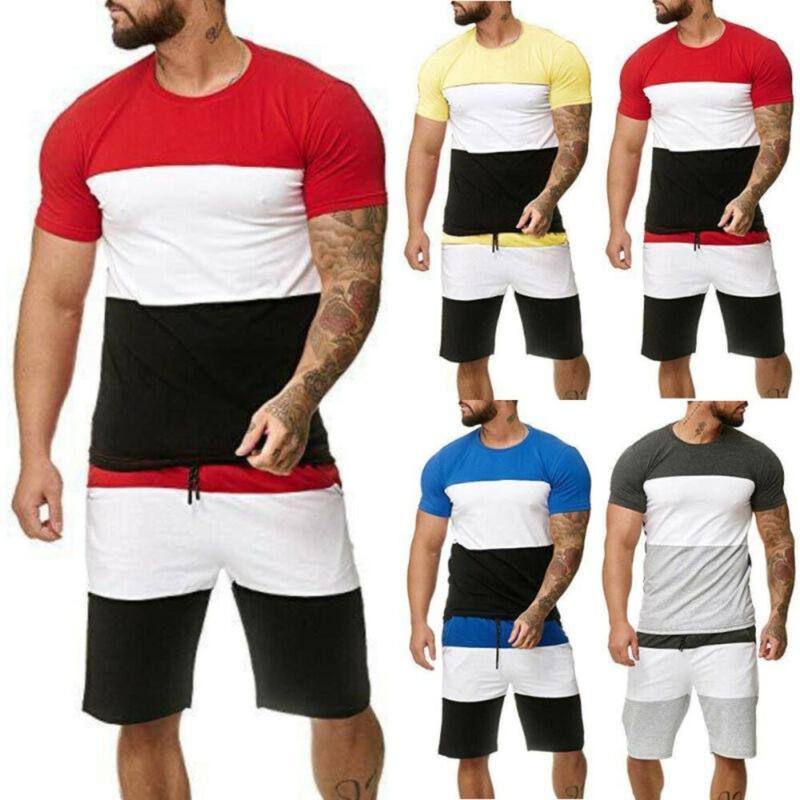 Men's Tracksuits Mens Summer Fitness Sport Gym Short Sleeve Top Shorts Set Casual Jogging Outfits, Red
Men's Tracksuits Mens Summer Fitness Sport Gym Short Sleeve Top Shorts Set Casual Jogging Outfits, Red