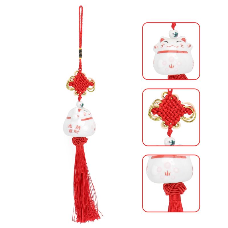 Charms 1pc Ceramic Fortune Cat Car Pendant Interior Hanging Decor (White, Red), Bronze;silver
Charms 1pc Ceramic Fortune Cat Car Pendant Interior Hanging Decor (White, Red), Bronze;silver