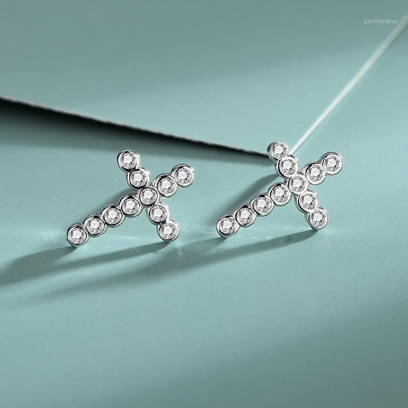 Stud S925 Sterling Silver Earrings Female Full Of Diamonds Shining Cross Fashion Versatile Anti-Allergies Ear Pins, Golden;silver
Stud S925 Sterling Silver Earrings Female Full Of Diamonds Shining Cross Fashion Versatile Anti-Allergies Ear Pins, Golden;silver
