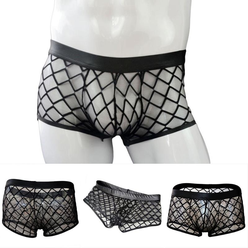 Underpants Men Sexy Grid Boxershorts Lingerie Sleep Bottoms Breathable Comfortable Panties Transparent Mesh Low-Waist Boxer Briefs, Black;white
Underpants Men Sexy Grid Boxershorts Lingerie Sleep Bottoms Breathable Comfortable Panties Transparent Mesh Low-Waist Boxer Briefs, Black;white