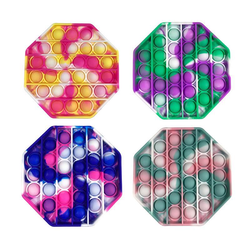 Multicolor Fidget Toy Sensory Push Bubble Board Game Sensory Toy Anxiety Stress Reliever Kids Adults Autism Special Needs Sale/Wh