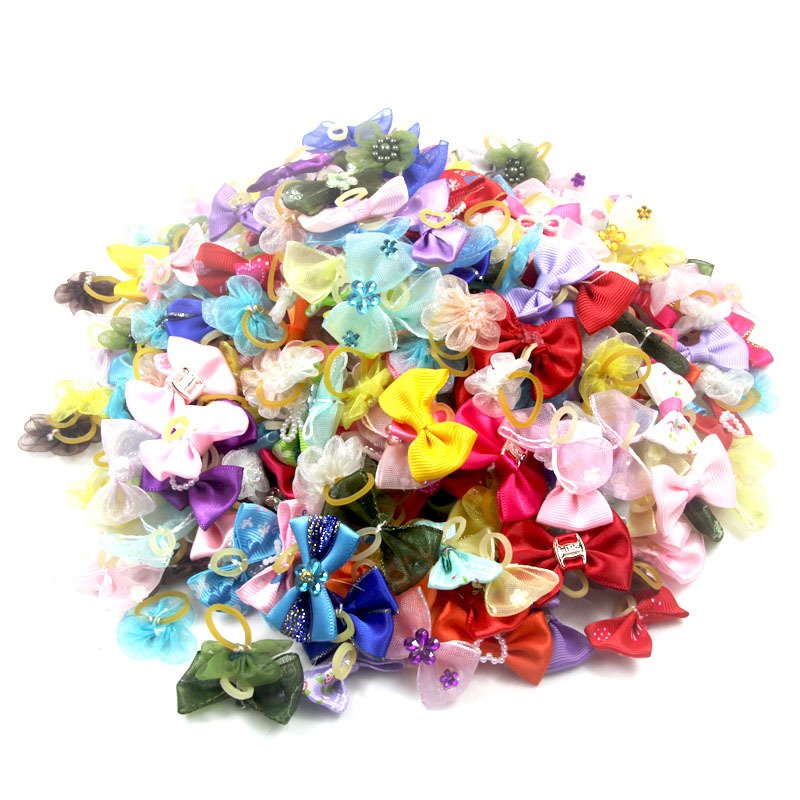 Cute Dog Hair Bows Ribbon Pet Grooming Accessories Small Dog Cat Puppy Handmade Hair Bows with Elastic Rubber Band, Mixed color
Cute Dog Hair Bows Ribbon Pet Grooming Accessories Small Dog Cat Puppy Handmade Hair Bows with Elastic Rubber Band, Mixed color