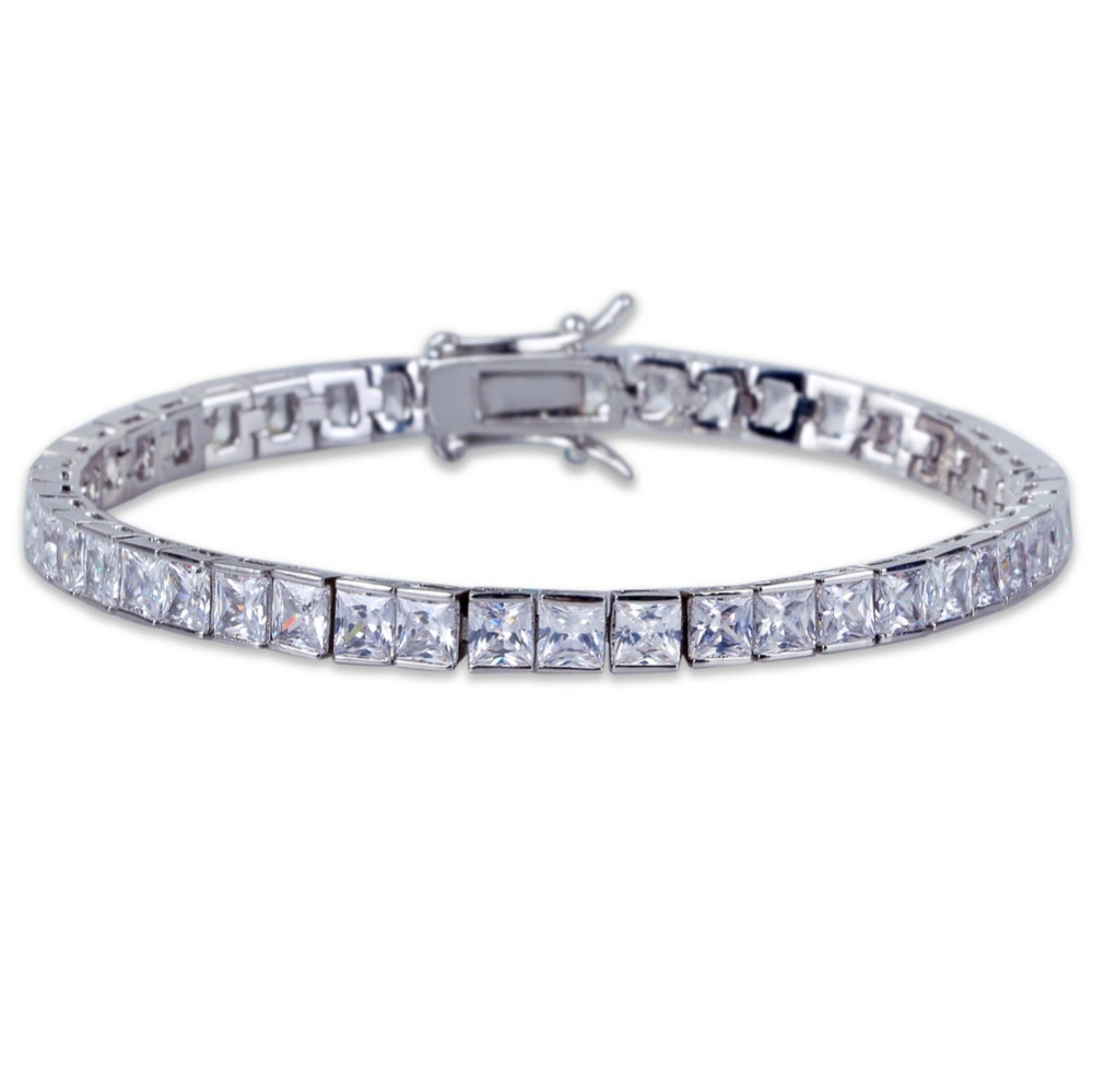 4mm Width Square Tennis Bracelet Zirconia Hiphop Jewelry 1 Row Bling CZ Men/Women Fashion Charm Gold Silver Color Bracelets Gift 210323
4mm Width Square Tennis Bracelet Zirconia Hiphop Jewelry 1 Row Bling CZ Men/Women Fashion Charm Gold Silver Color Bracelets Gift 210323