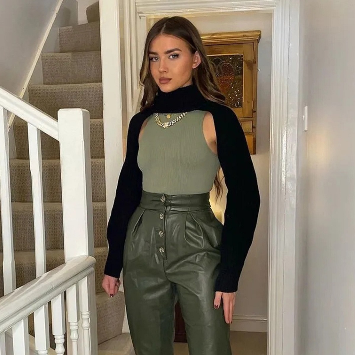 Women Fashion Solid Crop Top Summer Knitted Tank Tops Za Turtleneck Pullover Sexy Sleeveless Sweater Slim Jumper Streetwear 210521, Army green
Women Fashion Solid Crop Top Summer Knitted Tank Tops Za Turtleneck Pullover Sexy Sleeveless Sweater Slim Jumper Streetwear 210521, Army green