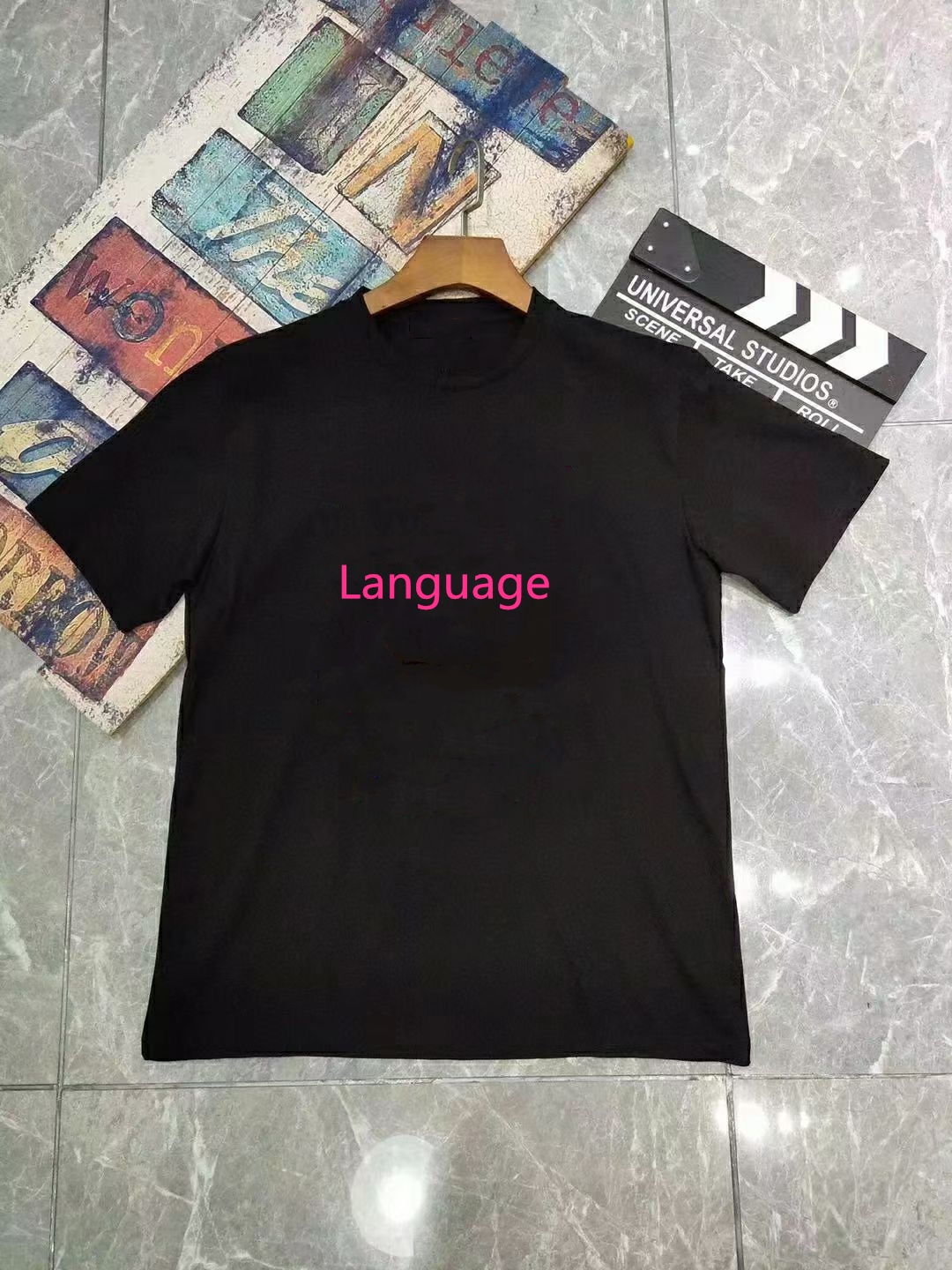 Men's Women tops Designer Language letter printed classic T-shirts 21SS Fashion Casual Short Sleeve Mens Round Neck Tees with more colo, White;black
Men's Women tops Designer Language letter printed classic T-shirts 21SS Fashion Casual Short Sleeve Mens Round Neck Tees with more colo, White;black