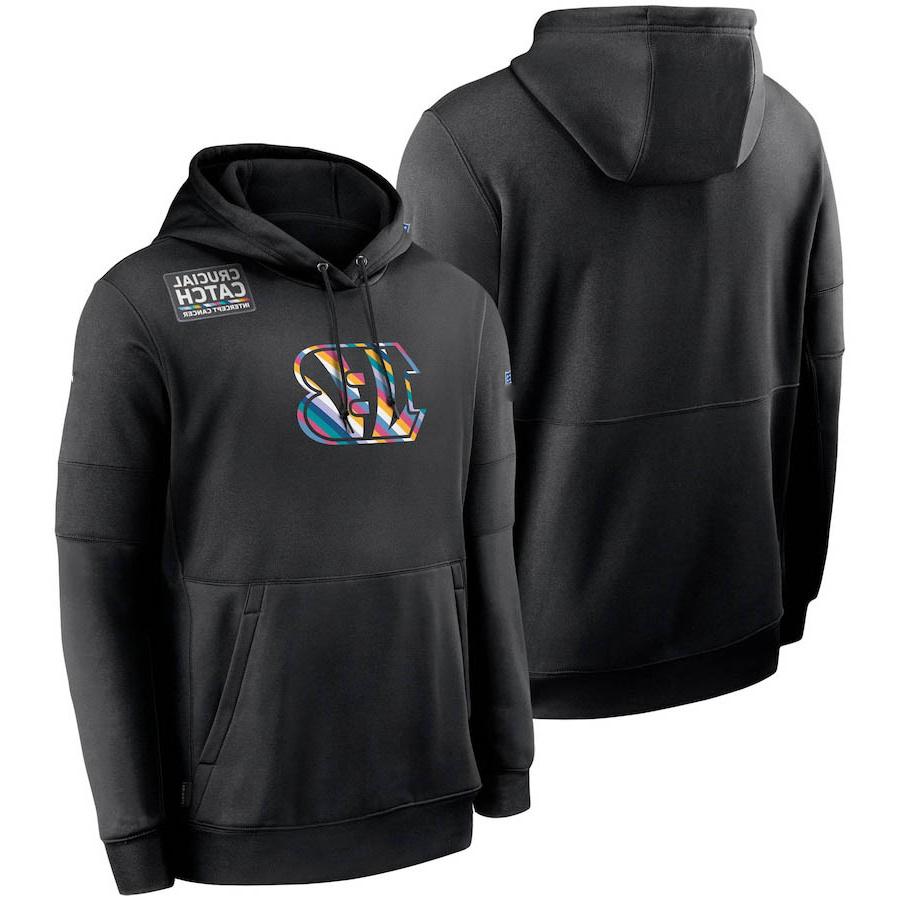 2020 Cincinnati„Bengals„Men Women Kid Crucial Catch Sideline Performance Pullover Football Hoodie Black 2020 Cincinnati„Bengals„Men Women Kid Crucial Catch Sideline Performance Pullover Football Hoodie Black