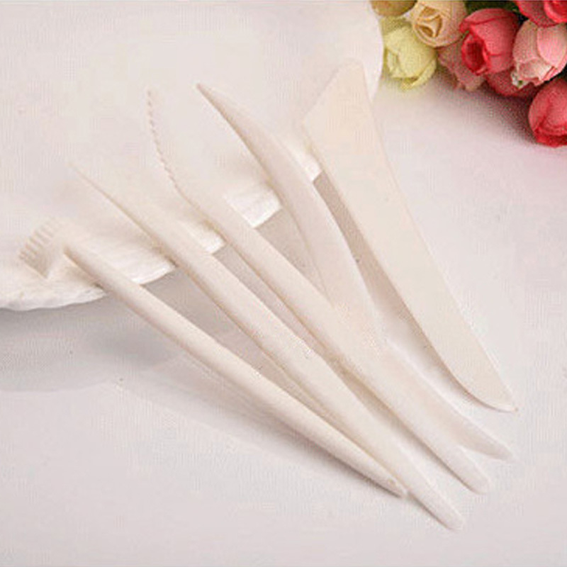 Clay Tool Pottery Sculpture Plastic Knife Art Supplies DIY Home Handicraft Tools Children Toys 5 Pcs Handmade