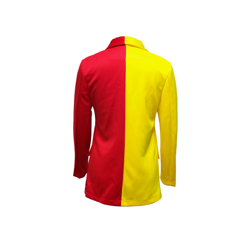 Women Blazer Patchwork Suit Double Breasted Long Sleeve Ladies Coat Fashion Women's Slim Jacket Spring 210513