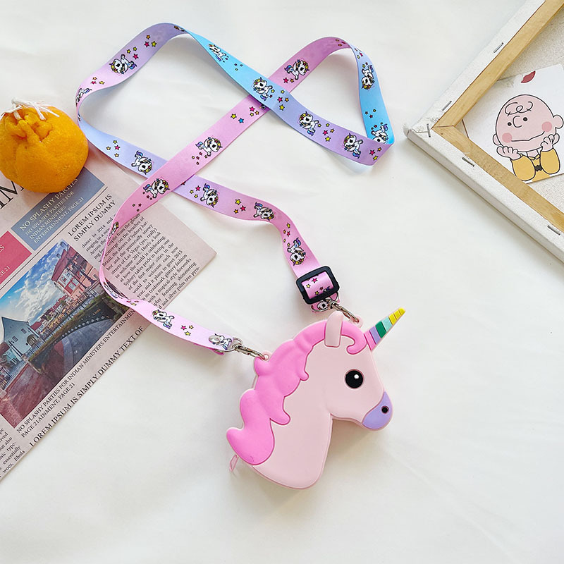 Children Bag Silicone Mini Bag Cute Cartoon Crossbody Handbag Messenger Shoulder Purse Mobile Phone for Adult Child