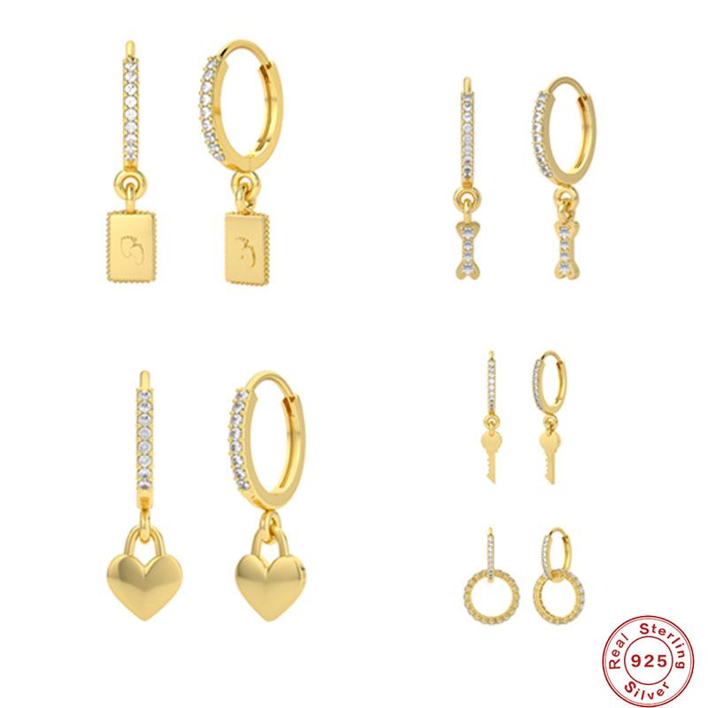Hoop & Huggie Canner 925 Sterling Silver Earrings Hoops Micro-inlaid Zircon Pendientes Dangle Fine Jewelry For Women 1 Pair Brincos
Hoop & Huggie Canner 925 Sterling Silver Earrings Hoops Micro-inlaid Zircon Pendientes Dangle Fine Jewelry For Women 1 Pair Brincos