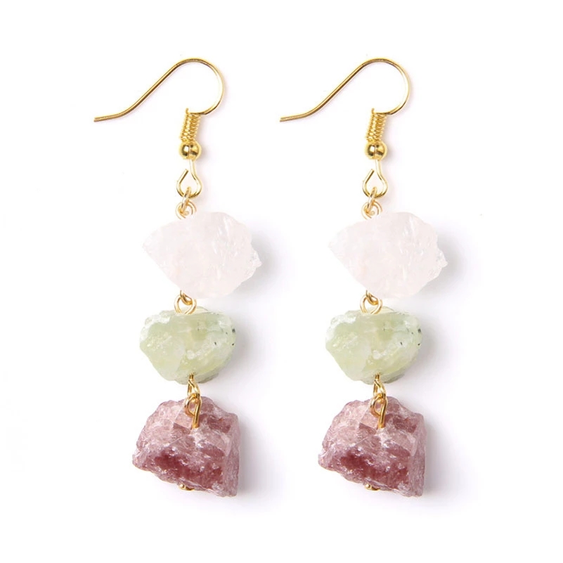 Gold-Plated Irregular Shape Dangle Earrings Hook Style Goldtone Plating with Big Natural Quartz Earring
Gold-Plated Irregular Shape Dangle Earrings Hook Style Goldtone Plating with Big Natural Quartz Earring