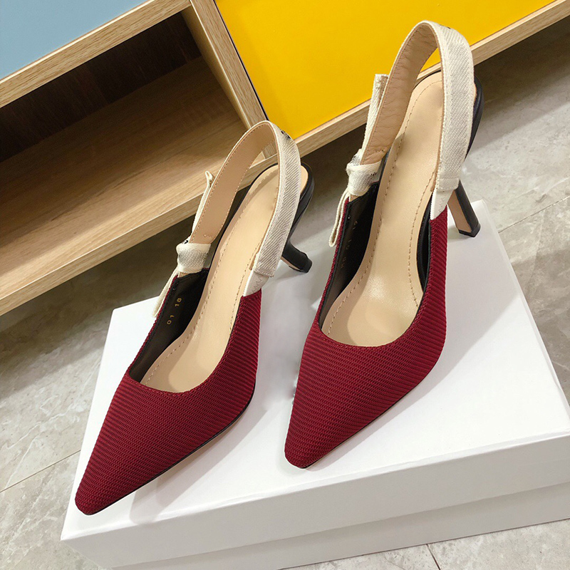 2021 Women Designers Classics sandals sexy Bowtie Striped stiletto heel letter cloth Womens shoe Brand Genuine Leather sole Fine High heeled shoes Sandal, Black
2021 Women Designers Classics sandals sexy Bowtie Striped stiletto heel letter cloth Womens shoe Brand Genuine Leather sole Fine High heeled shoes Sandal, Black