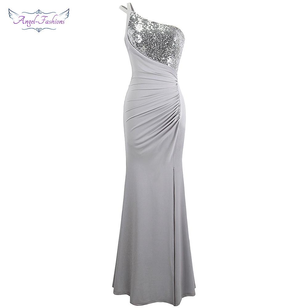 Angel-fashions Women One Shoulder Ruched Pleated Sequins Split Formal Gown Party Dresses Evening Prom Gown 399, Gray
Angel-fashions Women One Shoulder Ruched Pleated Sequins Split Formal Gown Party Dresses Evening Prom Gown 399, Gray