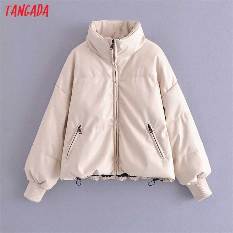 Tangada Women Solid Oversize Faux Leather Parkas Thick Winter Zipper Pockets Female Warm Elegant Coat Jacket QN174 211108, Beige
Tangada Women Solid Oversize Faux Leather Parkas Thick Winter Zipper Pockets Female Warm Elegant Coat Jacket QN174 211108, Beige