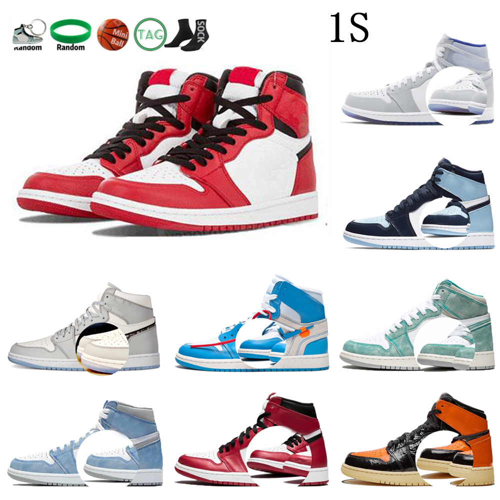 Jordan 1 Jumpman 1s OG Basketball Shoes Obsidian Royal Toe Black Metallic Men Women Designer Sneakers UNC Light Smoke Grey Chicago Trainers, 37
Jordan 1 Jumpman 1s OG Basketball Shoes Obsidian Royal Toe Black Metallic Men Women Designer Sneakers UNC Light Smoke Grey Chicago Trainers, 37
