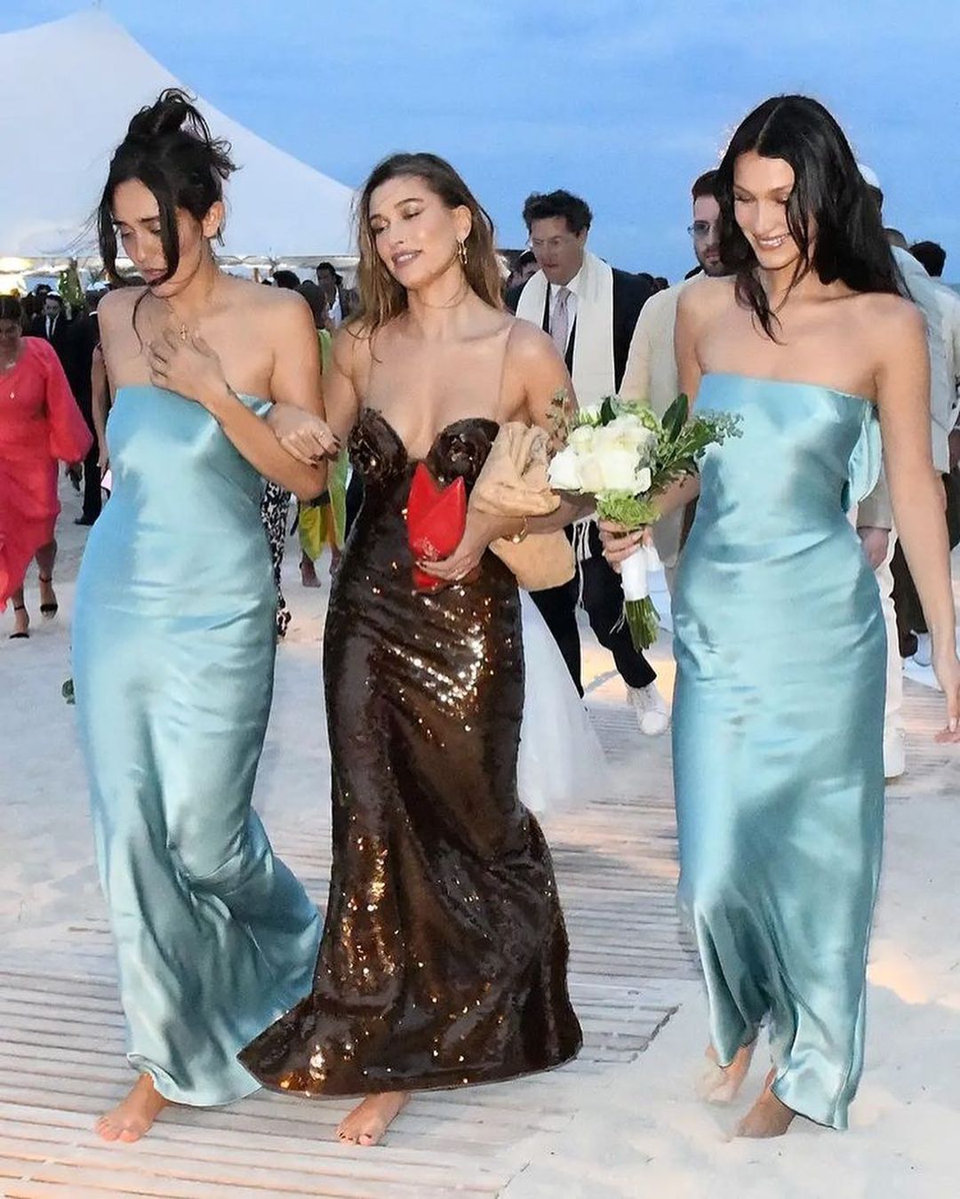 Celebrity Tea Length Bridesmaid Dress Strapless Spring Summer Garden Wedding Guest Maid of Honor Gown Tailor Made Plus Size Available