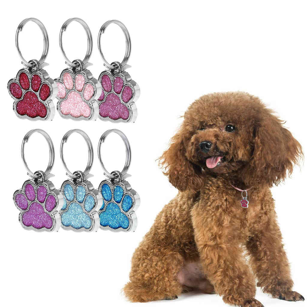 Pet Dog Cat Id Tag Key hanger Met Ring