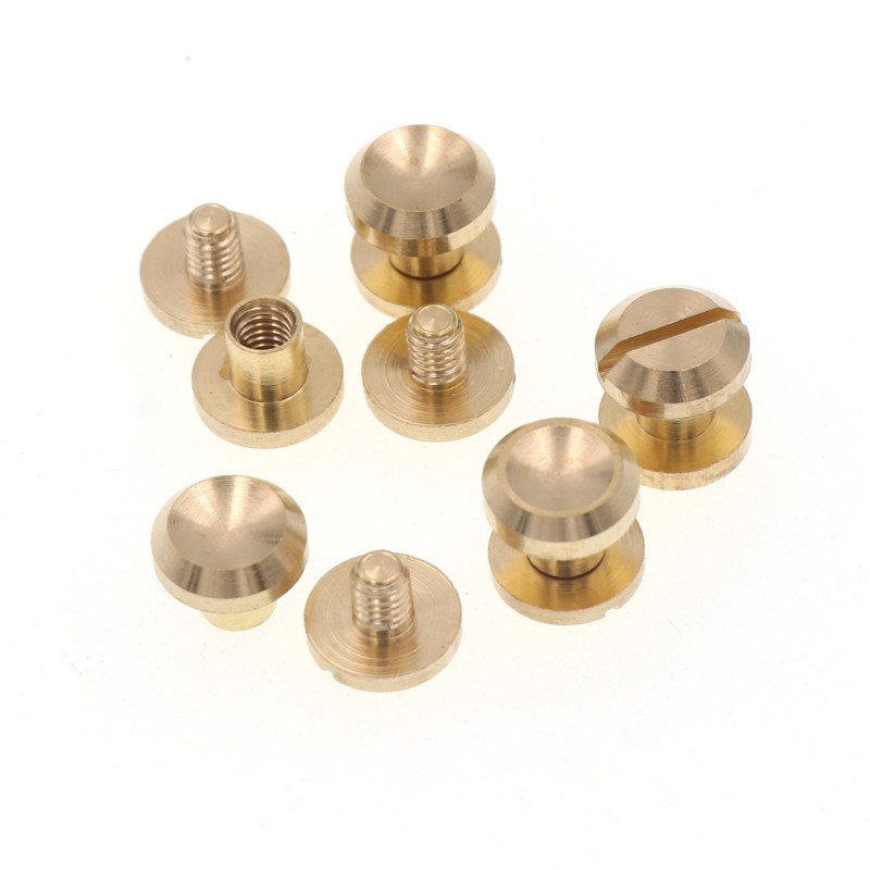 10 pieces Concave nail wallet bag Chicago brass belt screw Rivet diy handmade fastener garmnet hardware leather part