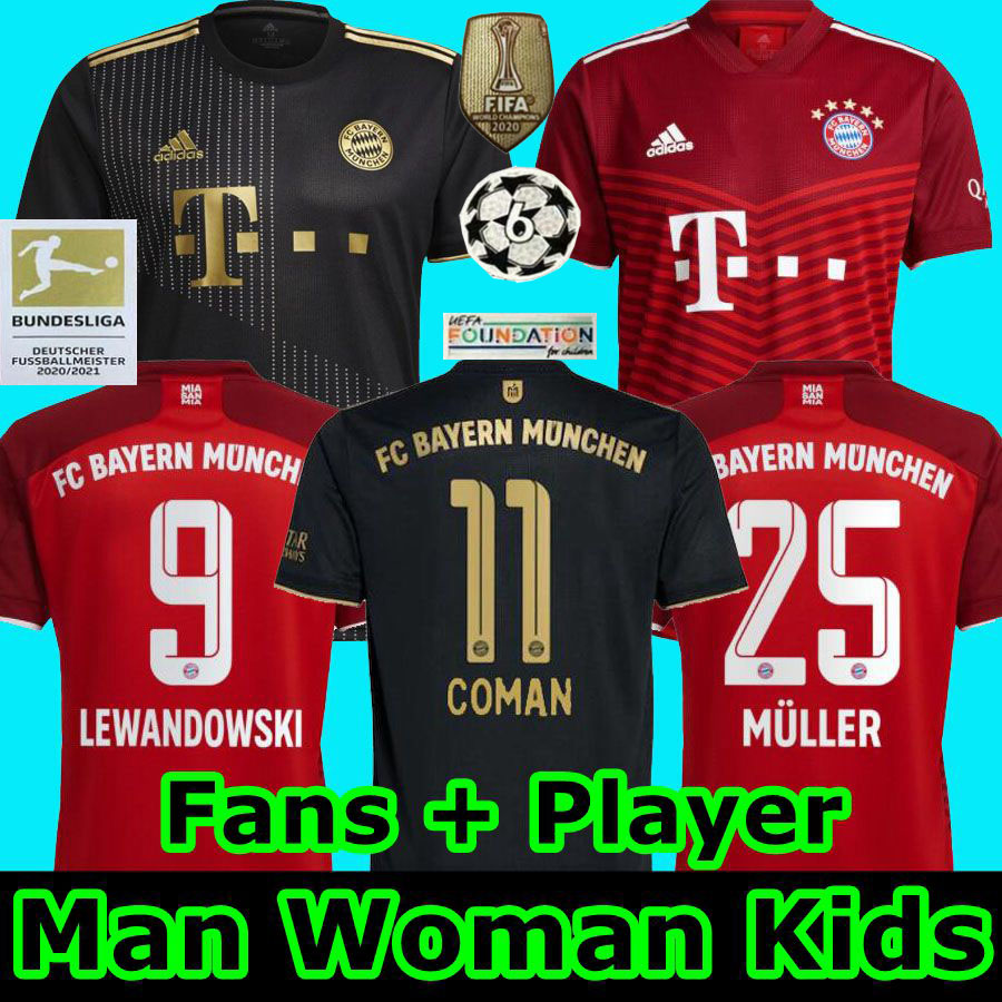 FANS Player Version 2021 2022 Bayern Munich 21 22 LEWANDOWSKI SANE maillot de foot COMAN MULLER GNABRY DAVIES maillots de football kit MUNCH, Black;yellow
FANS Player Version 2021 2022 Bayern Munich 21 22 LEWANDOWSKI SANE maillot de foot COMAN MULLER GNABRY DAVIES maillots de football kit MUNCH, Black;yellow