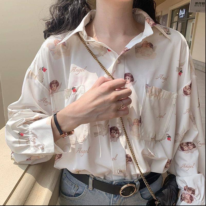 women shirts deeptown harajuku angel print womens shirt vintage elegant blouse autumn lantern sleeve female clothes loose bf, White
women shirts deeptown harajuku angel print womens shirt vintage elegant blouse autumn lantern sleeve female clothes loose bf, White