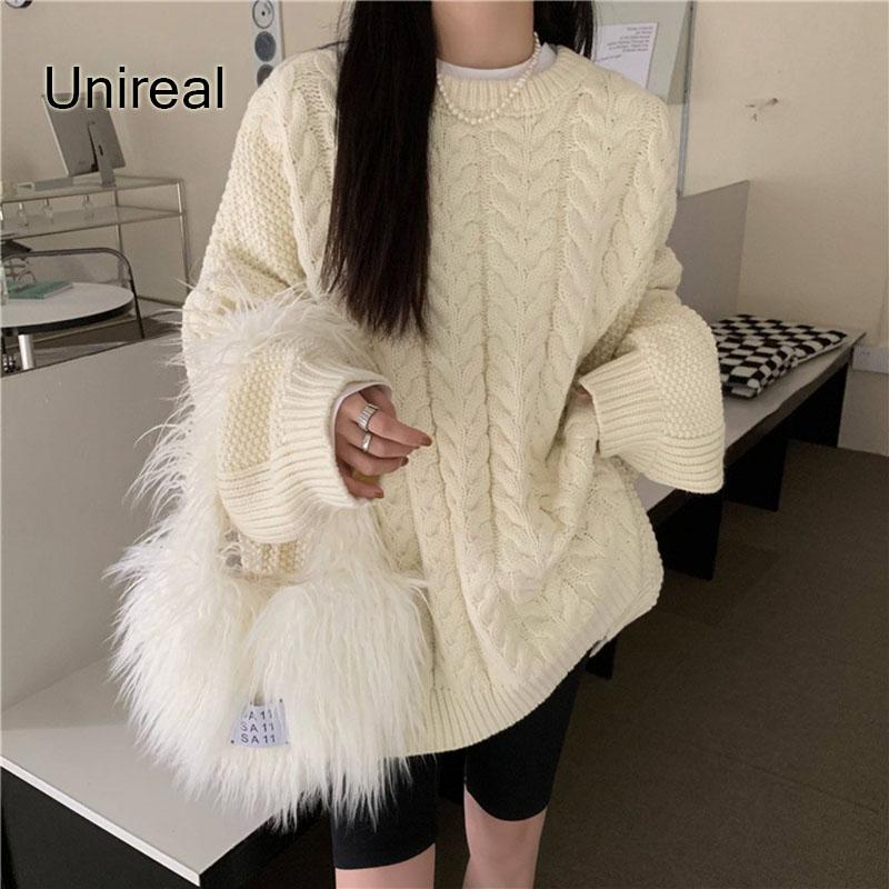 Women's Sweaters Unireal 2022 Winter Women Long Sweater Vintage Loose Comfortable Warm Thick White Knitted Pullover Female Jumper, White;black
Women's Sweaters Unireal 2022 Winter Women Long Sweater Vintage Loose Comfortable Warm Thick White Knitted Pullover Female Jumper, White;black