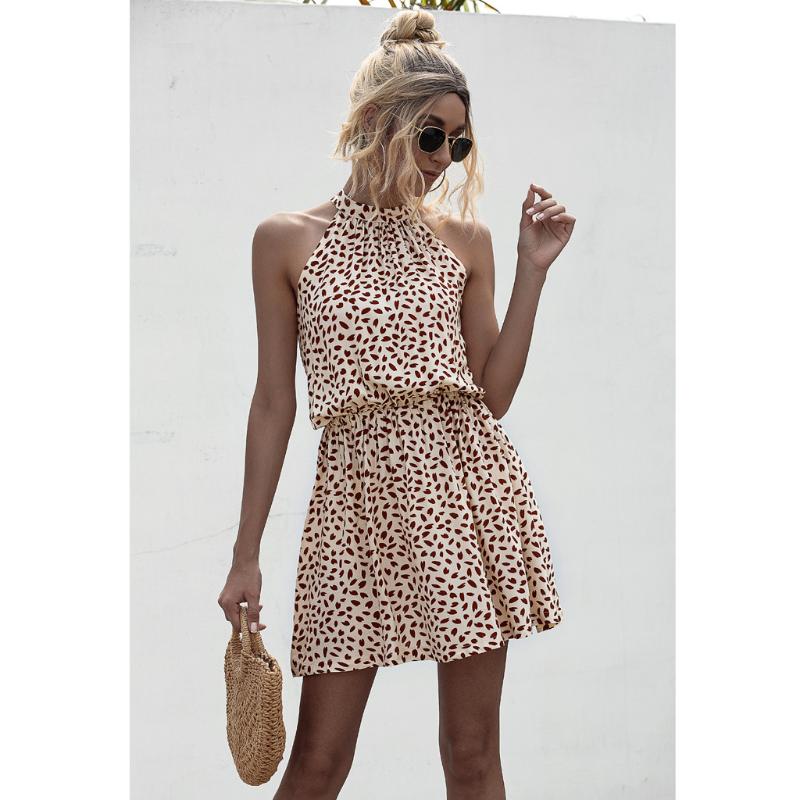 Casual Dresses Heart Print Dress Women Halter High Neck Sleeveless Bohemian Summer Party Beach Short Kleider Damen #G4, Beige
Casual Dresses Heart Print Dress Women Halter High Neck Sleeveless Bohemian Summer Party Beach Short Kleider Damen #G4, Beige