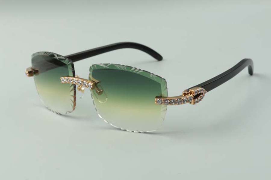 2021 unique designers sunglasses 3524023 XL diamond cuts lens natural black OX horns temples glasses, size: 58-18-140mm
2021 unique designers sunglasses 3524023 XL diamond cuts lens natural black OX horns temples glasses, size: 58-18-140mm