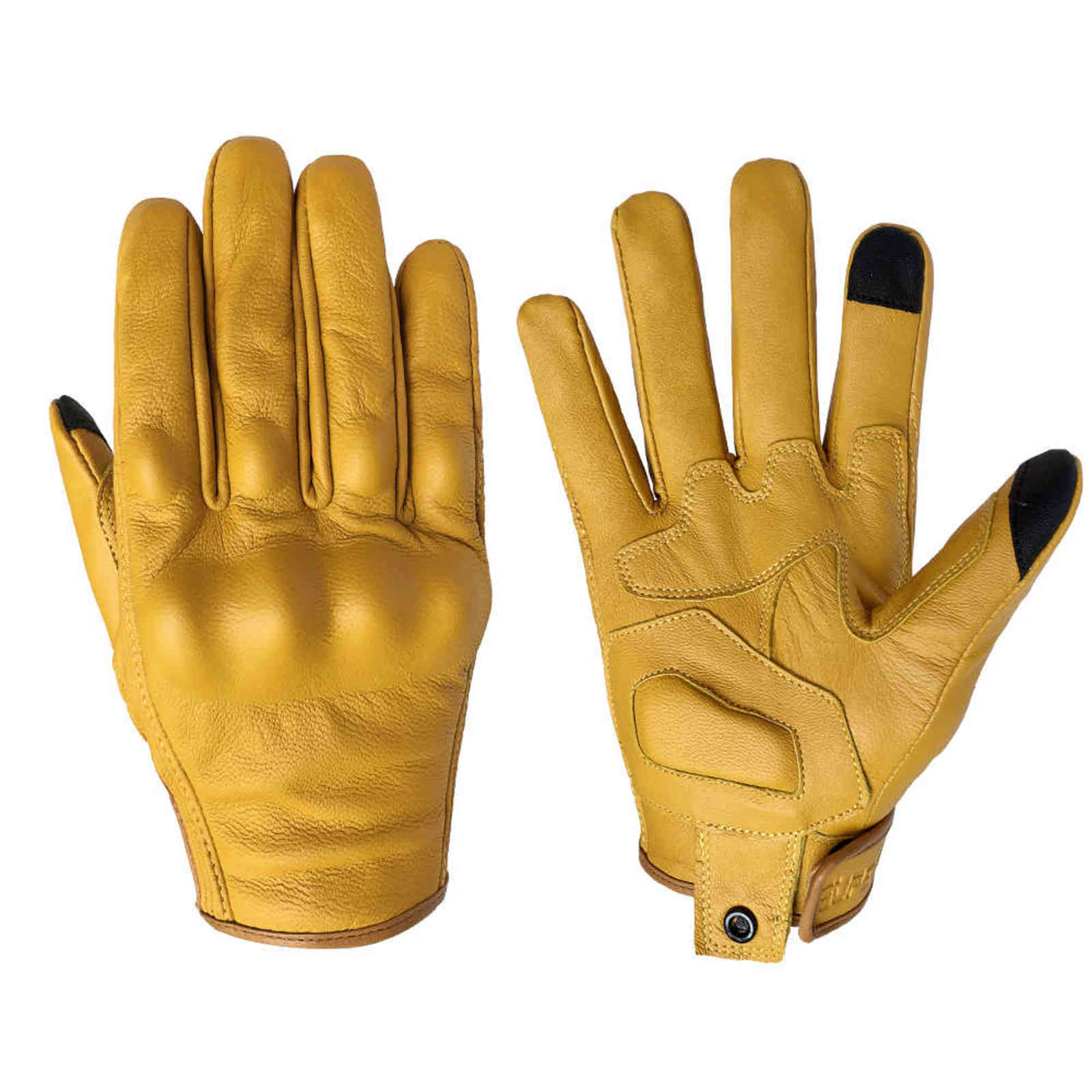 Motorcycle Gloves Touch Screen Leather Yellow Tactics Glove Men Bike Cycling Full Finger Motorbike Motor Motocross Luvas 211124