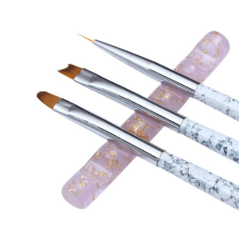 Nail Art Kits 5pcs Brushes Pen Holder Five Grid Acrylic Nails Salon Brush Rack Clear Stand Manicure Tools