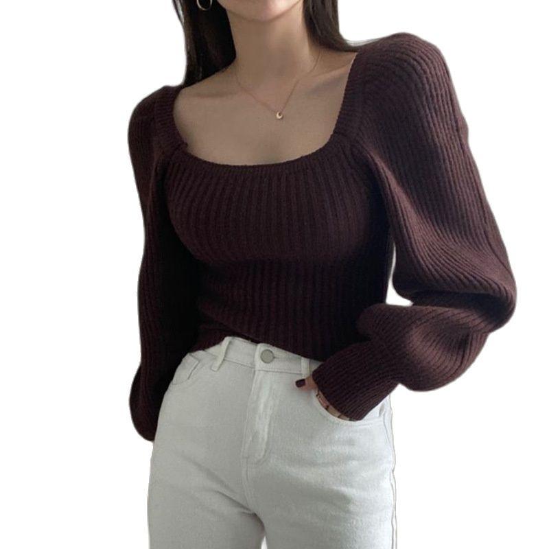 Women's Sweaters 2021 Autumn And Winter Fashion Sexy Lapel Puff Sleeve Slim Waist Short Knitted Sweater Top, Black
Women's Sweaters 2021 Autumn And Winter Fashion Sexy Lapel Puff Sleeve Slim Waist Short Knitted Sweater Top, Black