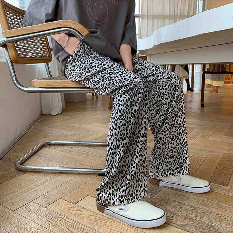 Lucyever Spring High Waist Pants for Women Korean Casual Plus Size 4XL Trousers Woman Fashion Leopard Wide Leg Pant 210521
Lucyever Spring High Waist Pants for Women Korean Casual Plus Size 4XL Trousers Woman Fashion Leopard Wide Leg Pant 210521