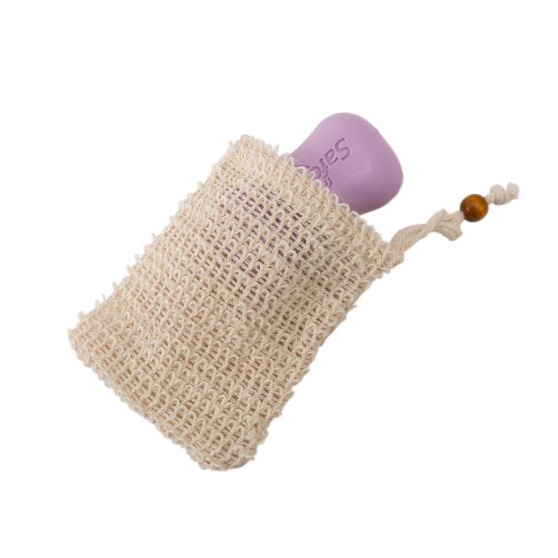 Exfoliating Bags- Natural Sisal Soap Saver Bag Pouch with Drawstring for Foaming, Drying Soaps, Exfoliation, Massage Shower Bath