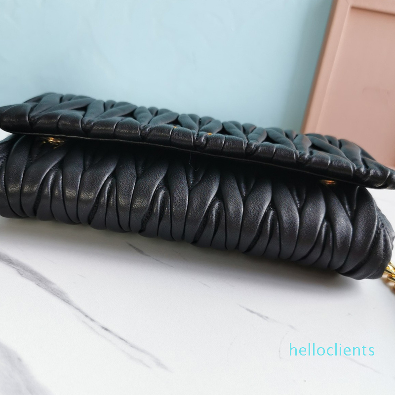 Lady Crossbody Chain Bag New Fashion Trend Shoulder French stick Bags Crossbody Bag Genuine Real Leather Handbag Classic Stripes Purse