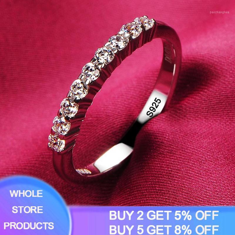 Cluster Rings With Certificate Original Silver 925 Ring 2mm Micro Zircon Finger Stacking Engagement Wedding Band Dainty Gift For Women, Golden;silver
Cluster Rings With Certificate Original Silver 925 Ring 2mm Micro Zircon Finger Stacking Engagement Wedding Band Dainty Gift For Women, Golden;silver